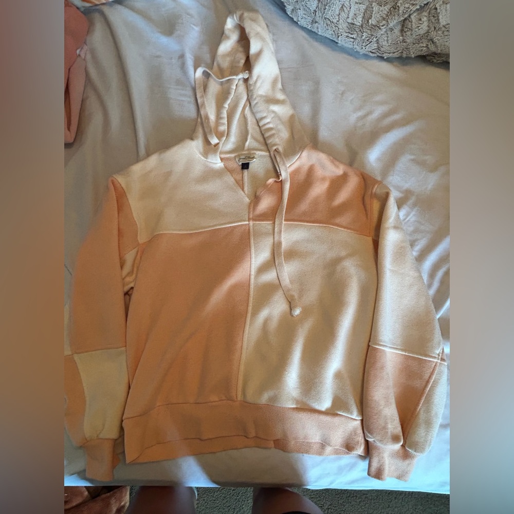 orange hoodie